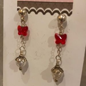 STERLING SILVER AND SWAROVSKI CRYSTAL EARRINGS